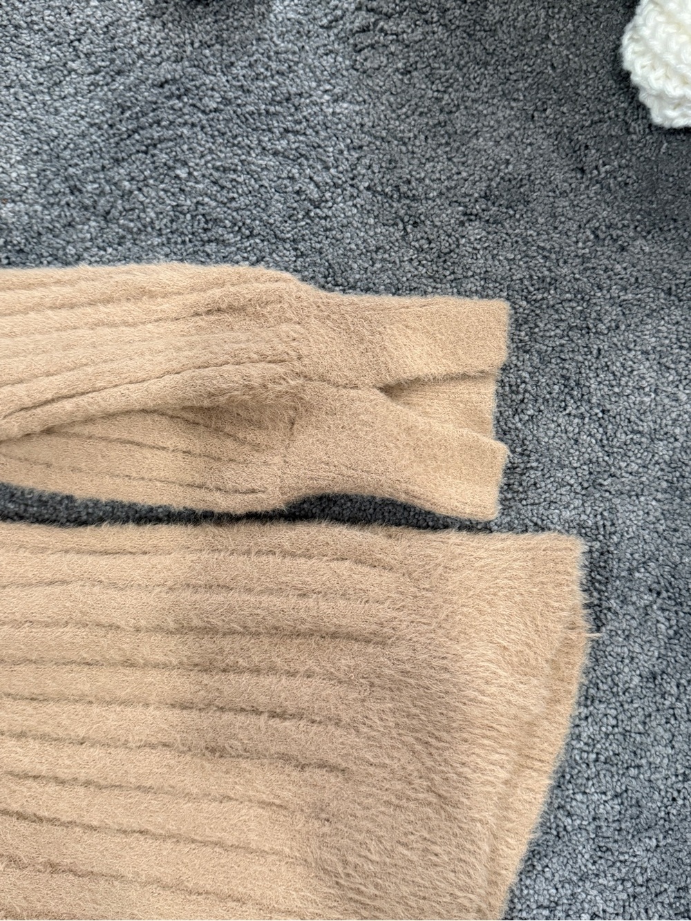 aerie Ribbed Crewneck Sweater in Camel Beige - Picture 3 of 4
